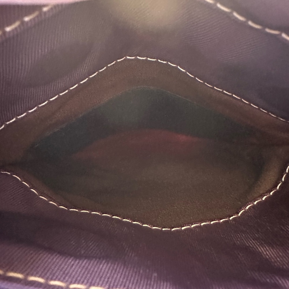 Purple Canvas Crossbody Sling Bag - Picture 13 of 15